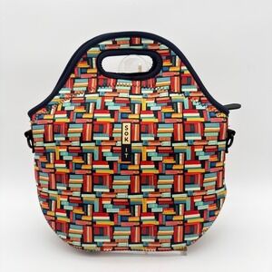 Sok-It Book Club 2 Gal Insulated Lunch Tote Crossbody Multicolor